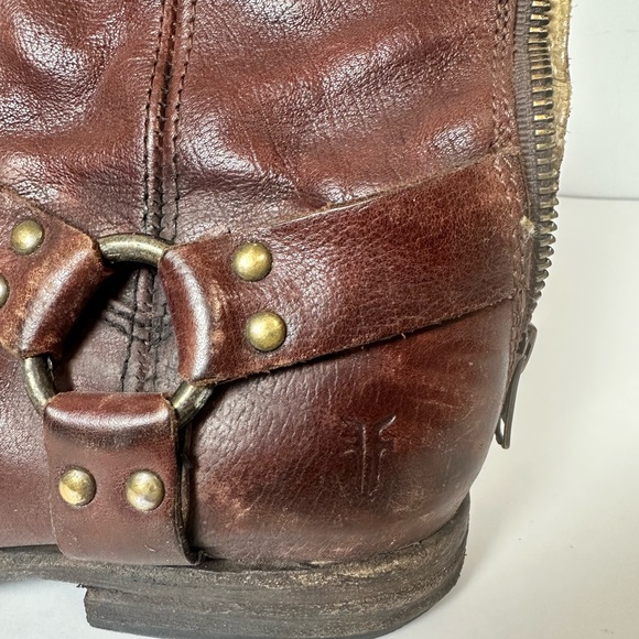 Women’s Frye Brown Leather Ankle Boots Size 9 - Picture 5 of 13